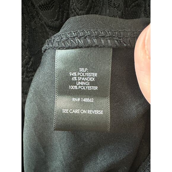 TORRID | Black Lace Overlay Fit & Flare Midi Dress Plus | Size 4X - Picture 7 of 8